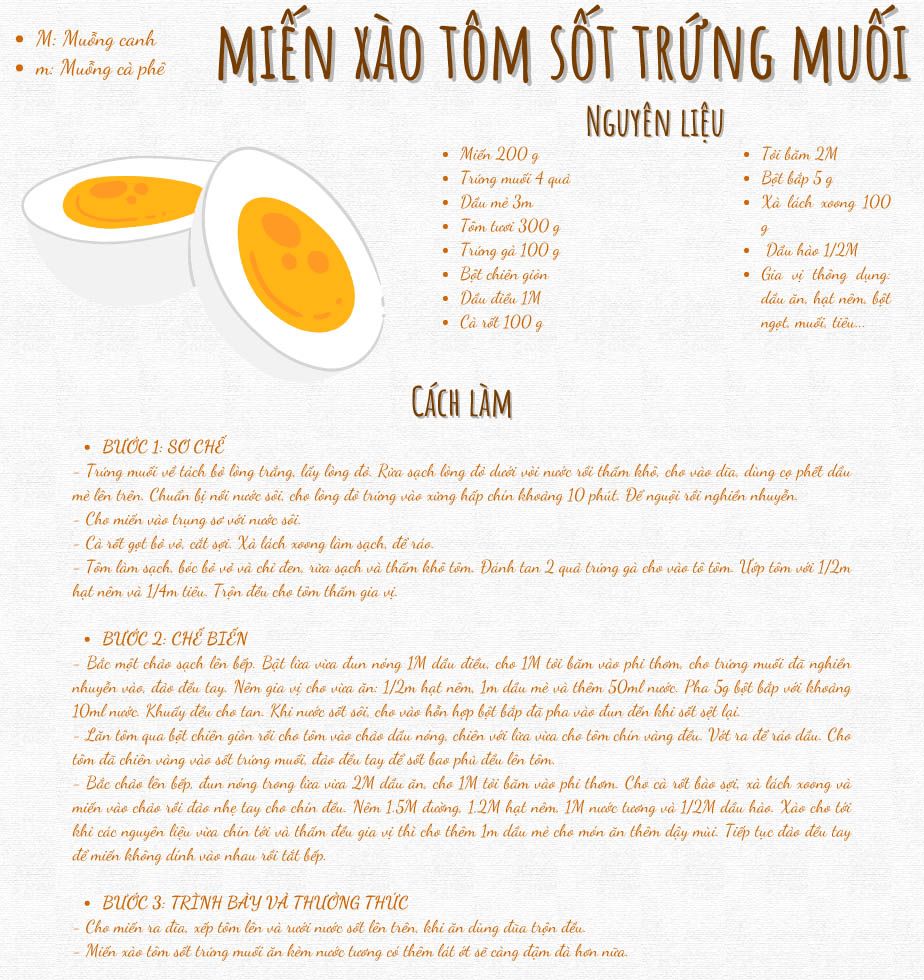 Miến dong xào tôm sốt trứng muối